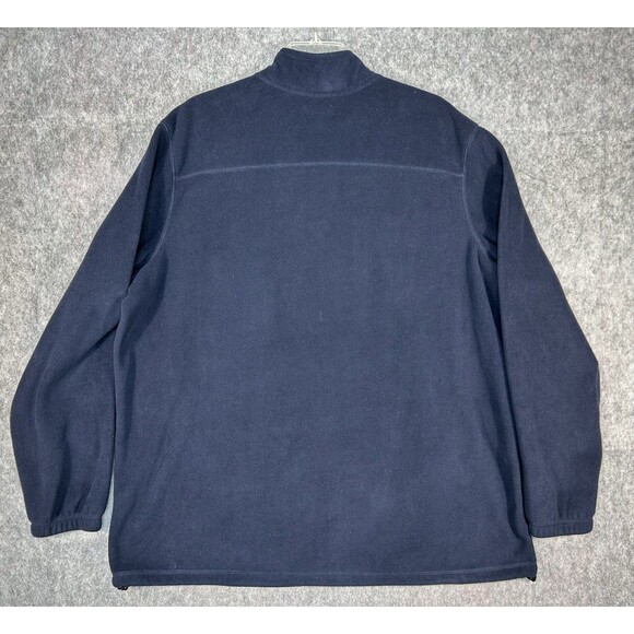 Croft And Barrow Fleece 1/4 Zip Pullover Size 3XLT Navy Blue Soft Thick - Picture 3 of 8